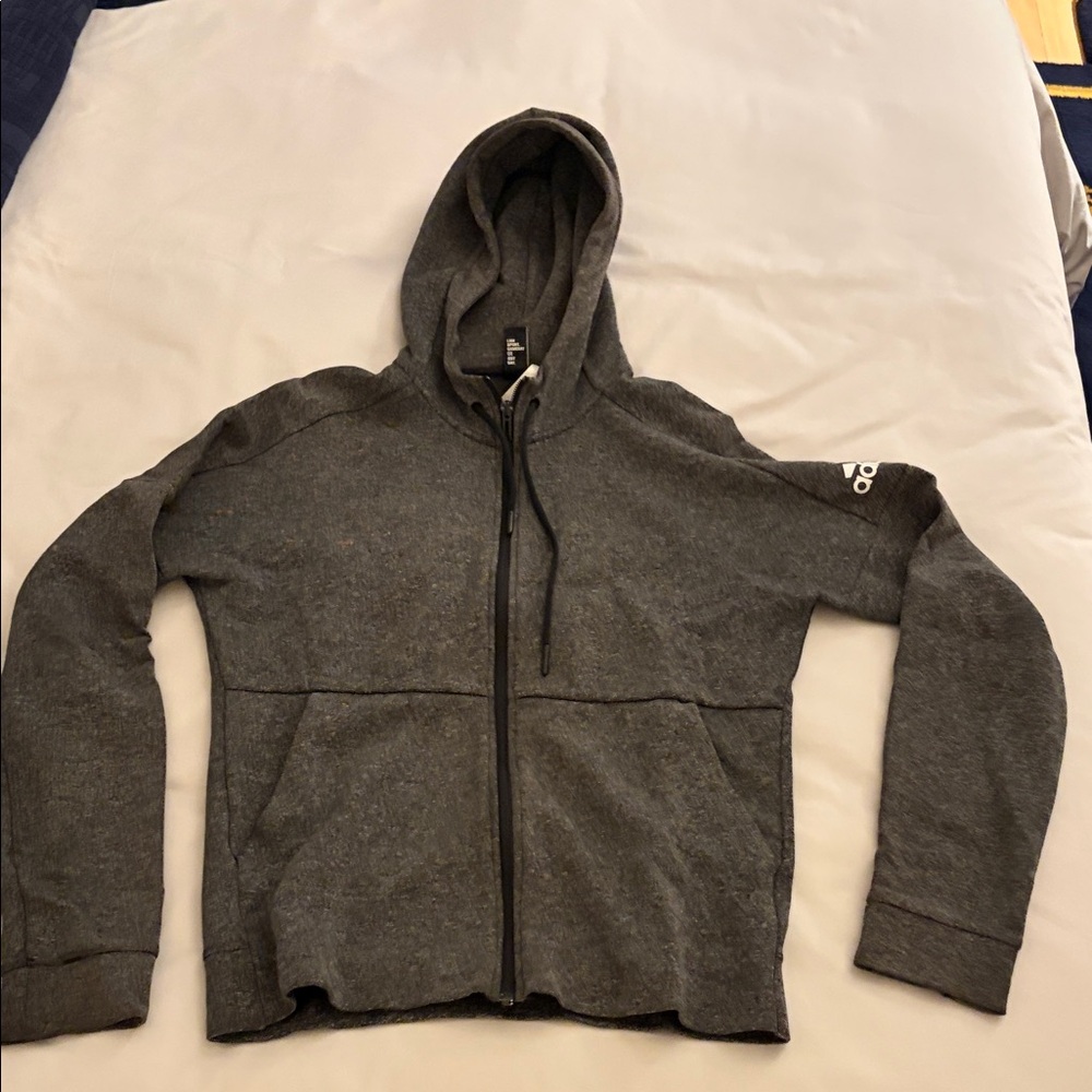 adidas Gray Zip-Up Hoodie